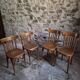 Set of 4 antique French bistro chairs by Mahieu & Guillaume, circa 1930.