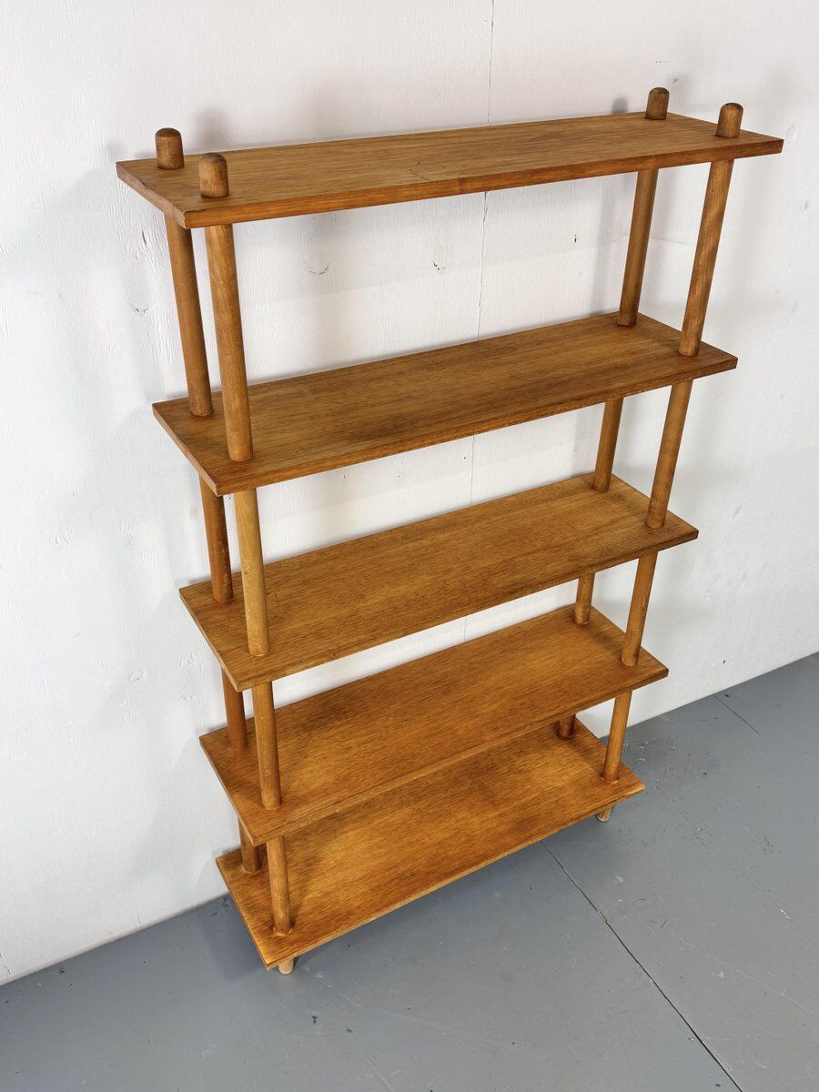 Mid-century modernist free standing shelving Unit, 1950s
