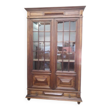 Walnut display cabinet 19th century H234cm