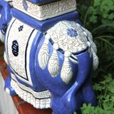 Ceramic elephant, side table, or flower pot base, large model