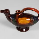 Zoomorphic duck jug in glazed ceramic Vallauris