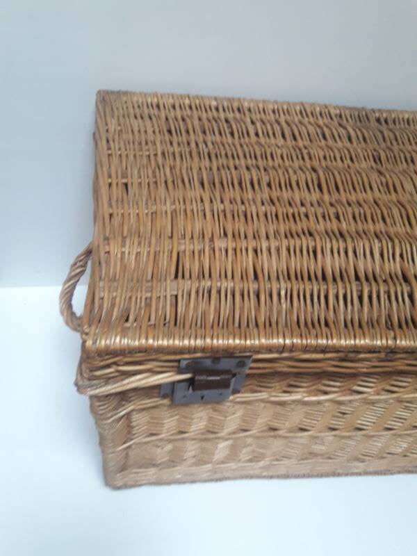 Wicker trunk L75xH53xD48 vintage