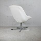 Armchair "Space Age", steel, fiberglass and imitation leather, France, circa 1970