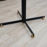 Vittorio Nobili 1950s round dining table in teak & brass