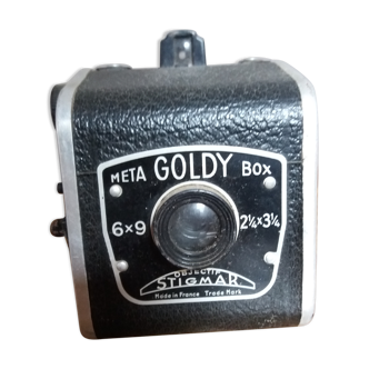 Appareil photo ancien vintage Goldy meta box objectif Stigmar