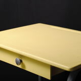 Yellow child office with his stool