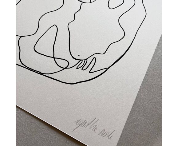 "Le nid des murmures ", 2022, fait main à l'acrylique en édition très limitée par Atelier Agapé