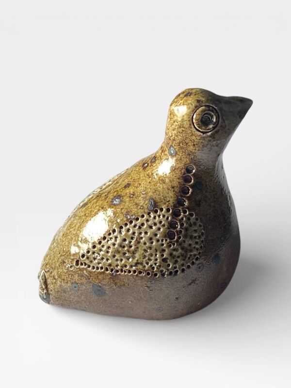 Oiseau en grès vernissé