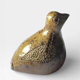 Glazed stoneware bird