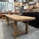 Solid oak campaign table