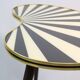 4 x side table retro, kidney shaped L, triangular high, black/white