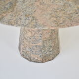 Round dining table in granite from Italy, 1970