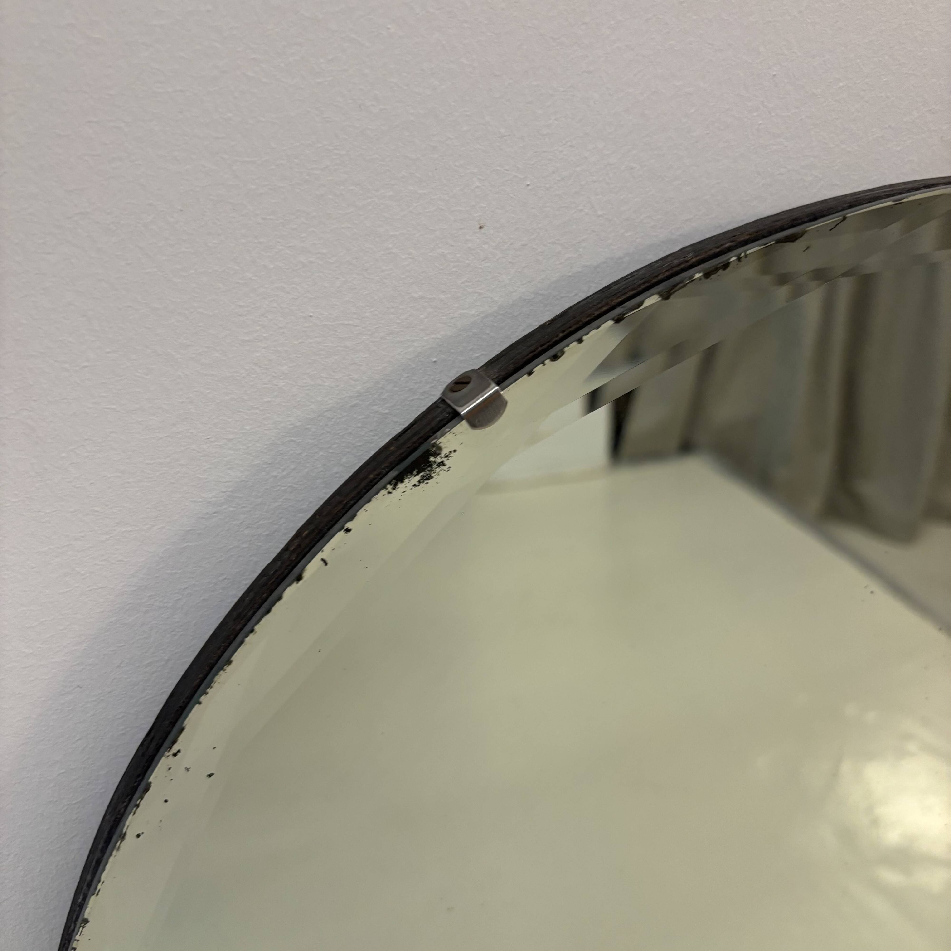 Art Deco Style Round Beveled Mirror
