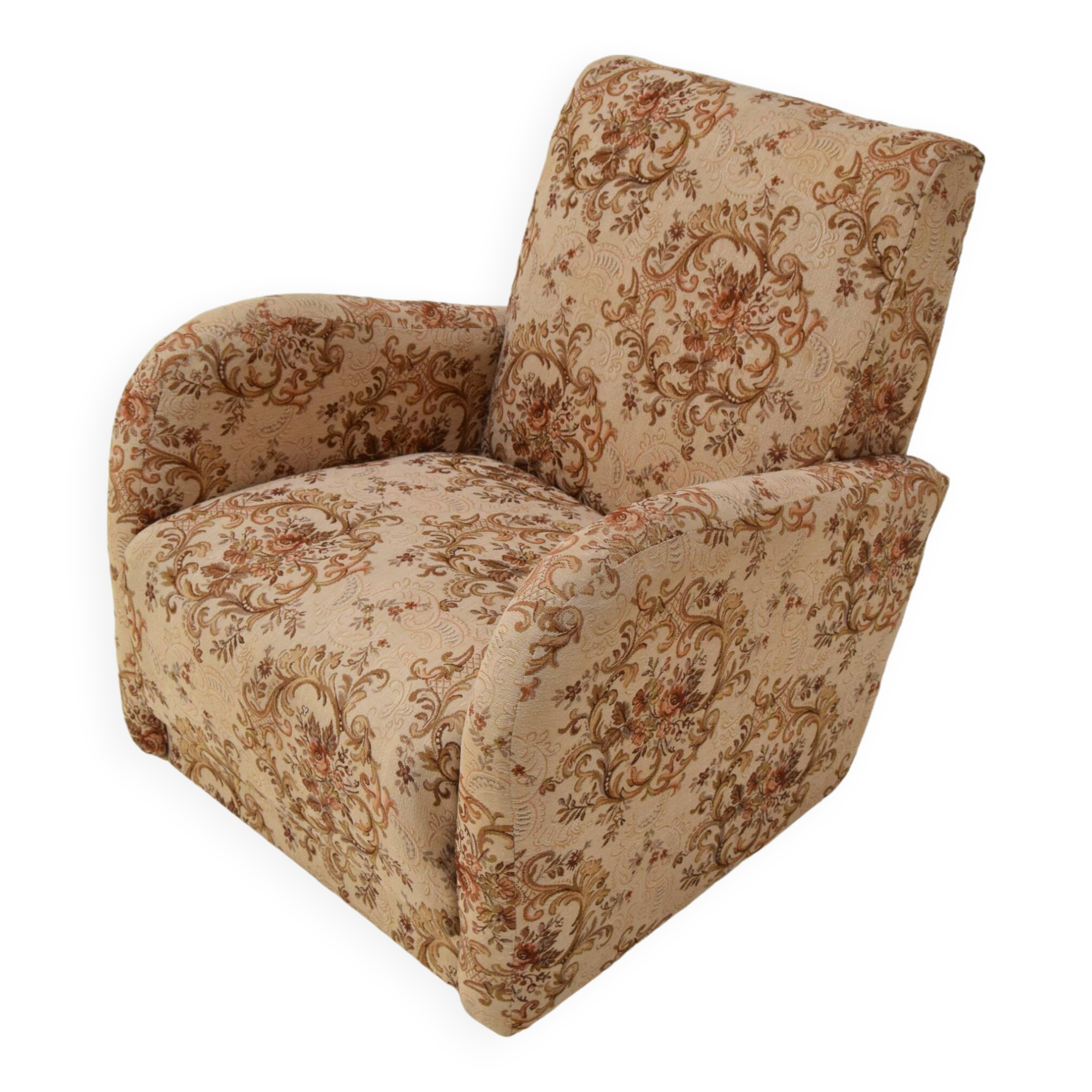 Vintage designed armchair with wheels, Czechoslovakia, 1950s.
