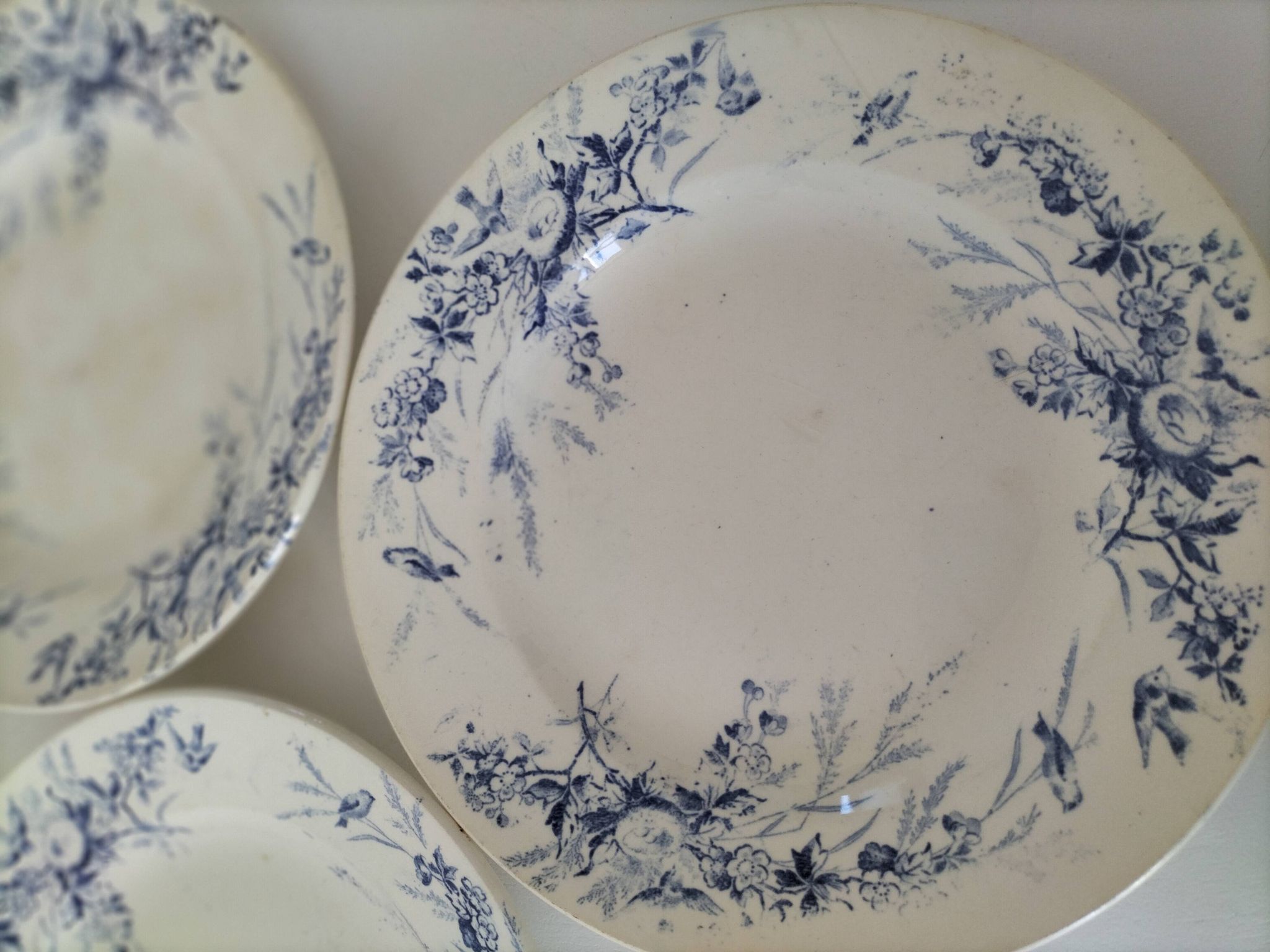 Assiettes Creil Montereau Modèle Linotte