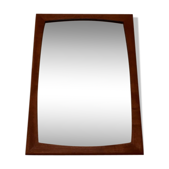 Danish Mid Century Modern teakwood mirror by SL Schön form 42x61cm