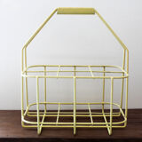 Yellow metal bottle holder