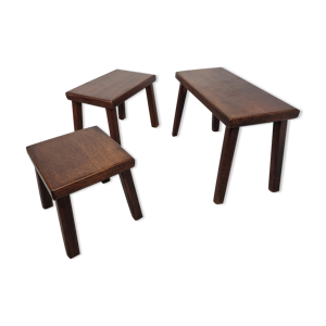 tables gigognes brutalistes