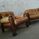 Brutalist Leather Lounge