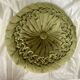 Coussin velours plissé rond vintage