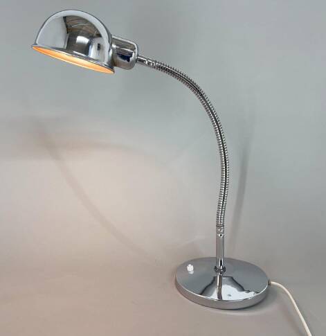 1960's Chrome Adjustable Table Lamp, Italy