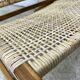 Wicker folding armchair