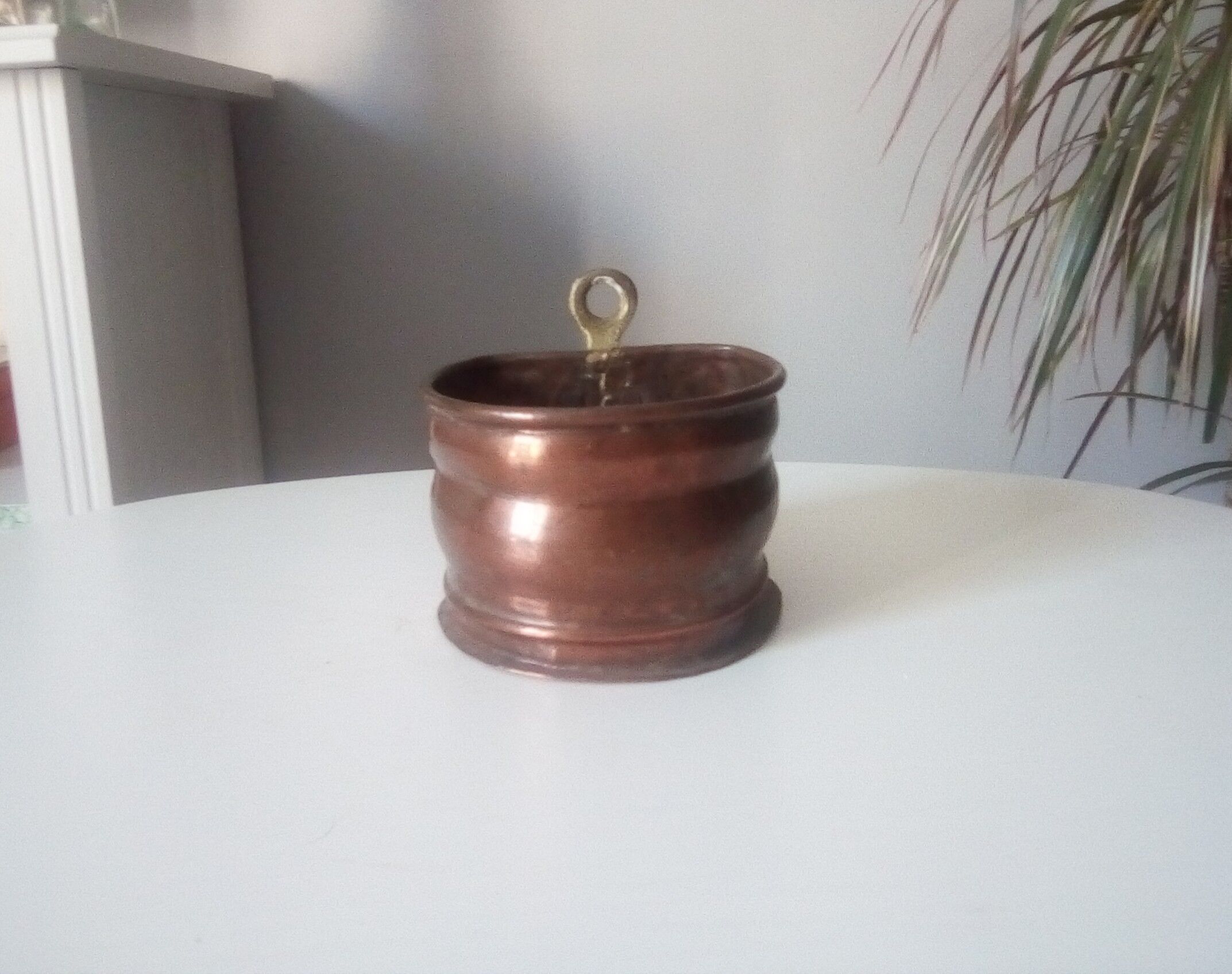 Old workshop box in copper and brass