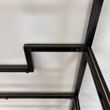 Pierre Vandel Paris shelf, black and gold, 1970s, France