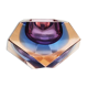 1960s rare colours multifaceted ashtray or catch-all in Murano glass by Flavio Poli for Seguso. Made in Italy