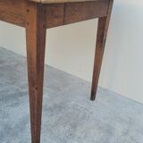 Old rustic farmhouse table 1900 in oak and fir - 1m51