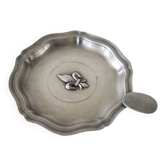 Ancien cendrier fleur de lys en etain
