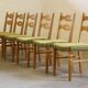 Chaises de salle à manger en chêne danois moderniste brutaliste des années 1960 dans le style de Henning Kjærnulf.