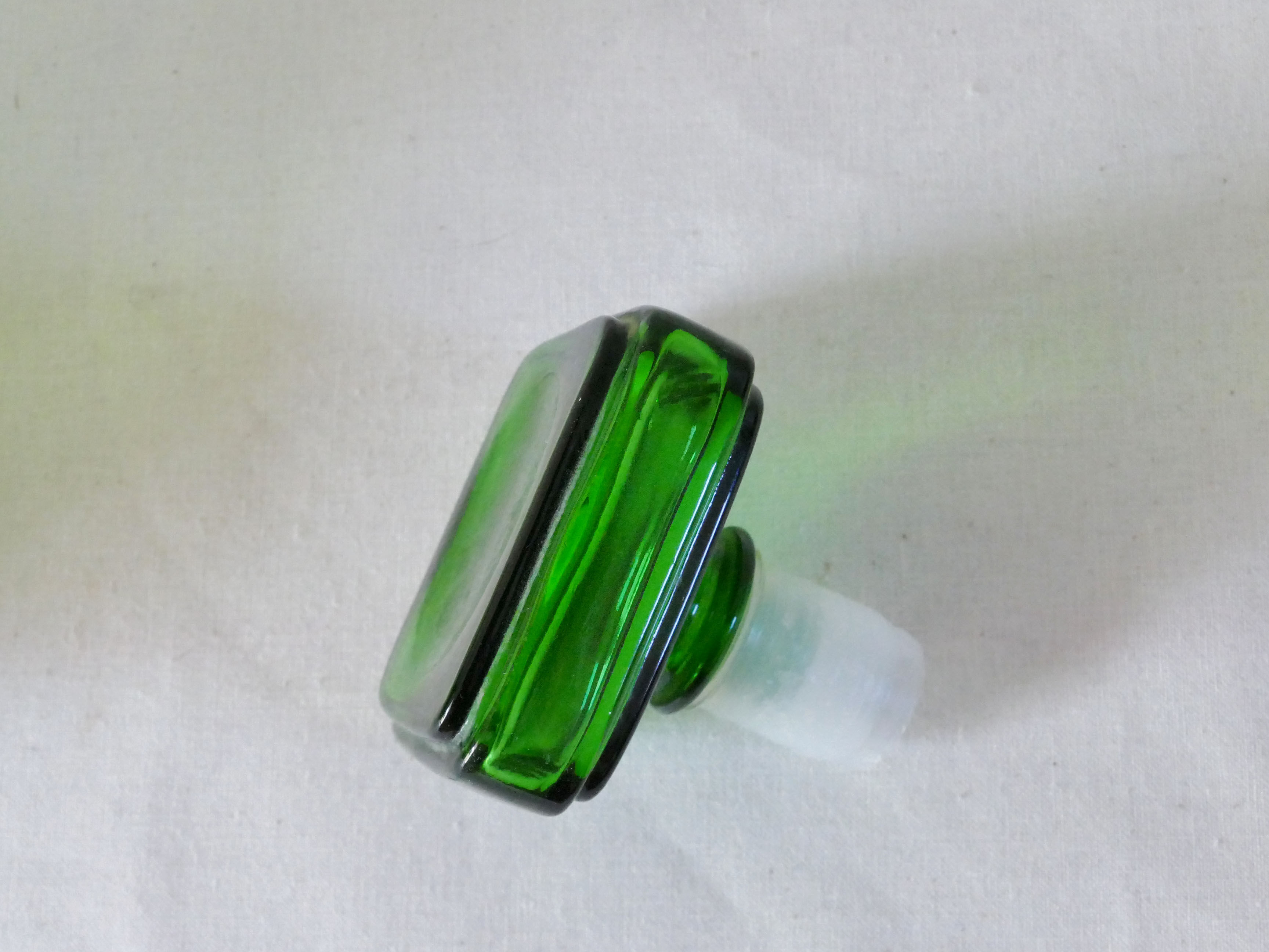 Green vintage sweet decanter