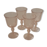 4 pink-footed glasses