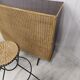 Vintage wicker bar and its two stools