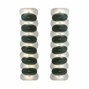 Mid Modern Green And White Murano Glass and Brass Italian Wall Sconces