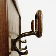 Mid Century Modern wood wall coat rack - 2 available