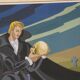 Gouache illustration dramatic art signed Masqueliez 1956
