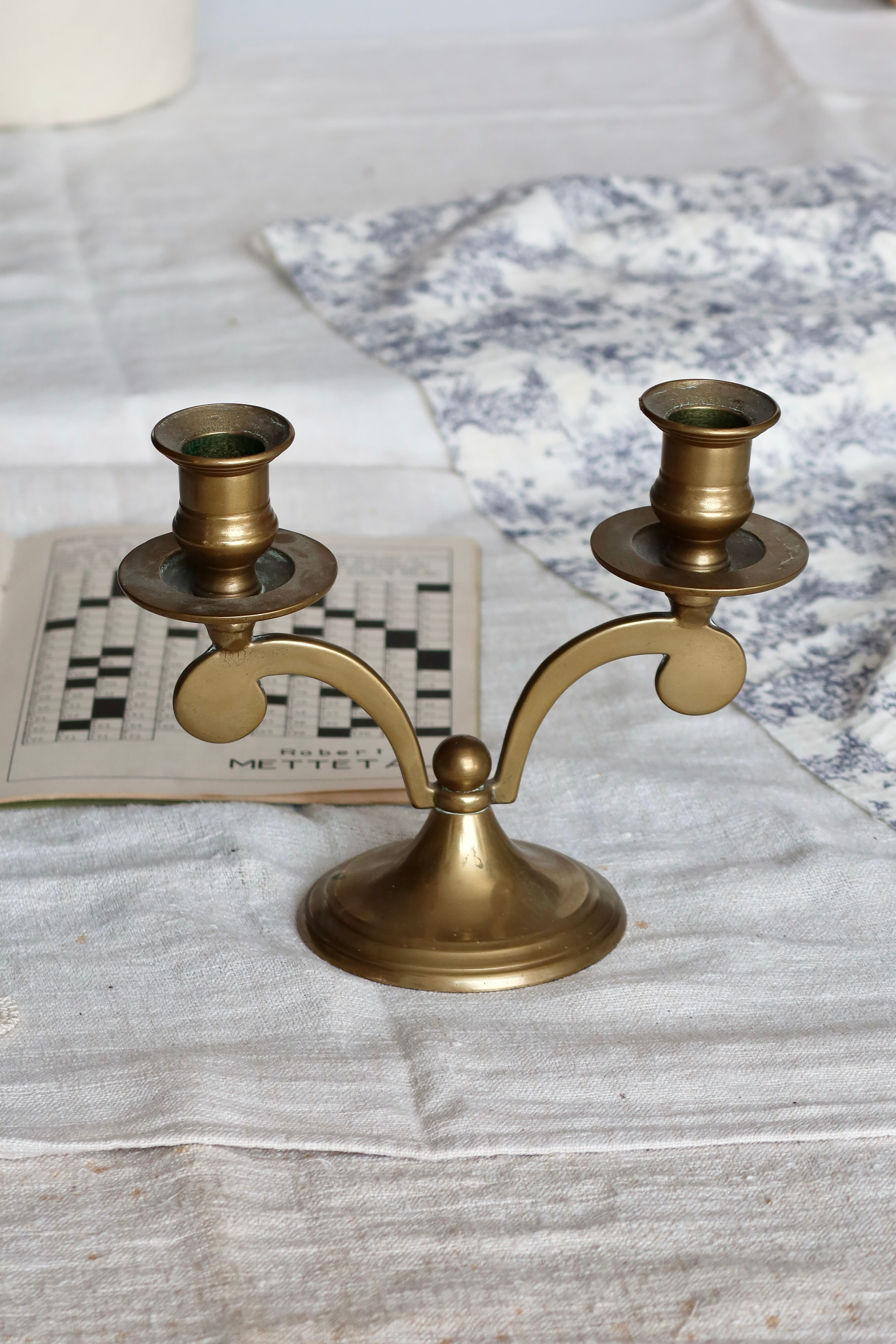 Vintage brass candle holder
