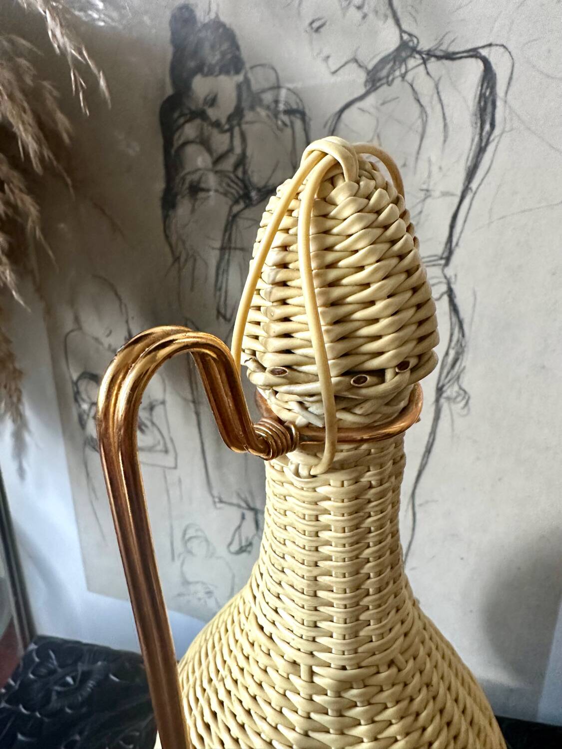 Scoubidou bottle from the 60s