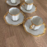 Limoges porcelain cups and plates