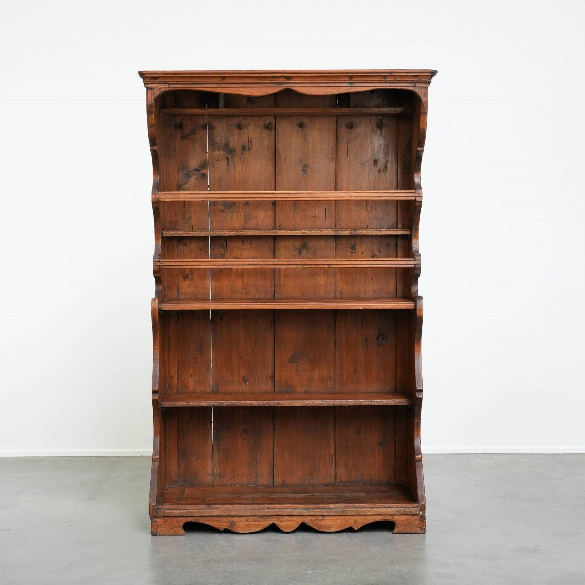 Unique late 18th / early 19th century book / buffet / shelving cabinet with a beautifully weathered patina
