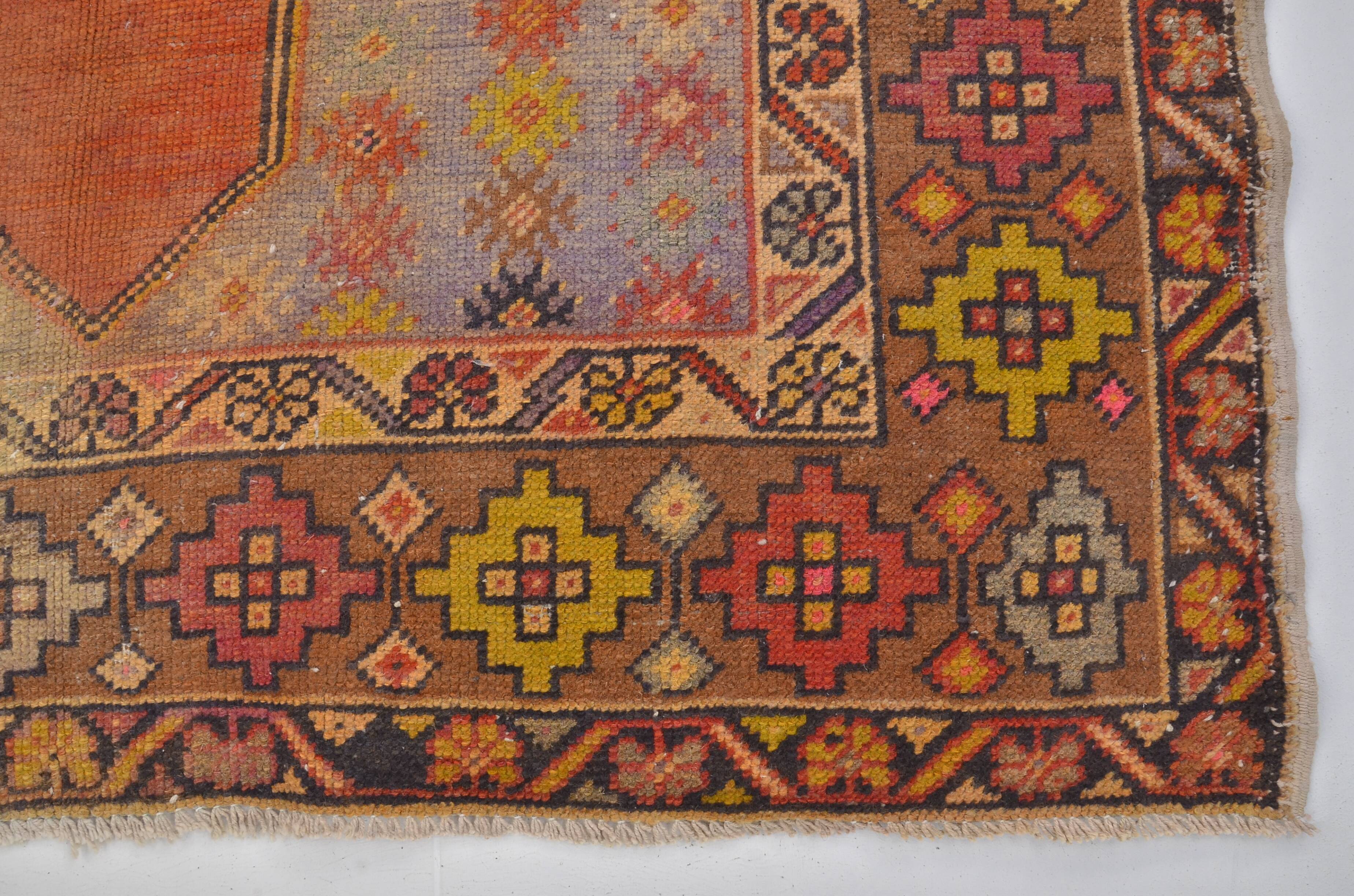 Oushak Vintage Handmade Wool Rug