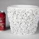 White earthenware pot cover "coco camellias" style 100 unique flowers