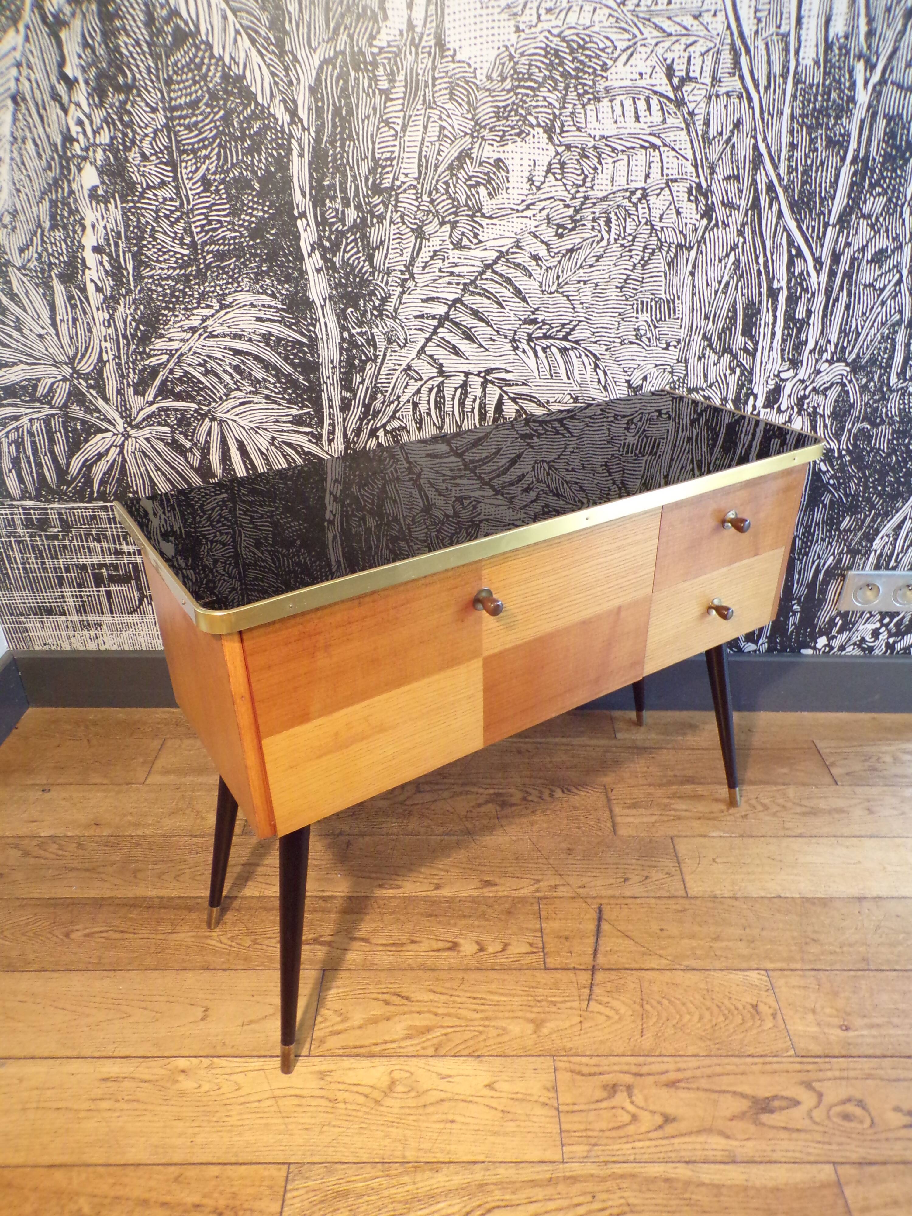 Vintage console table on legs