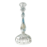 Thick molded glass candle holder