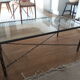 Table basse "bambou" en bronze vieilli