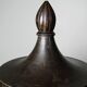 Covered cassolette in Empire style, patinated bronze, India, 1960s-1980s.