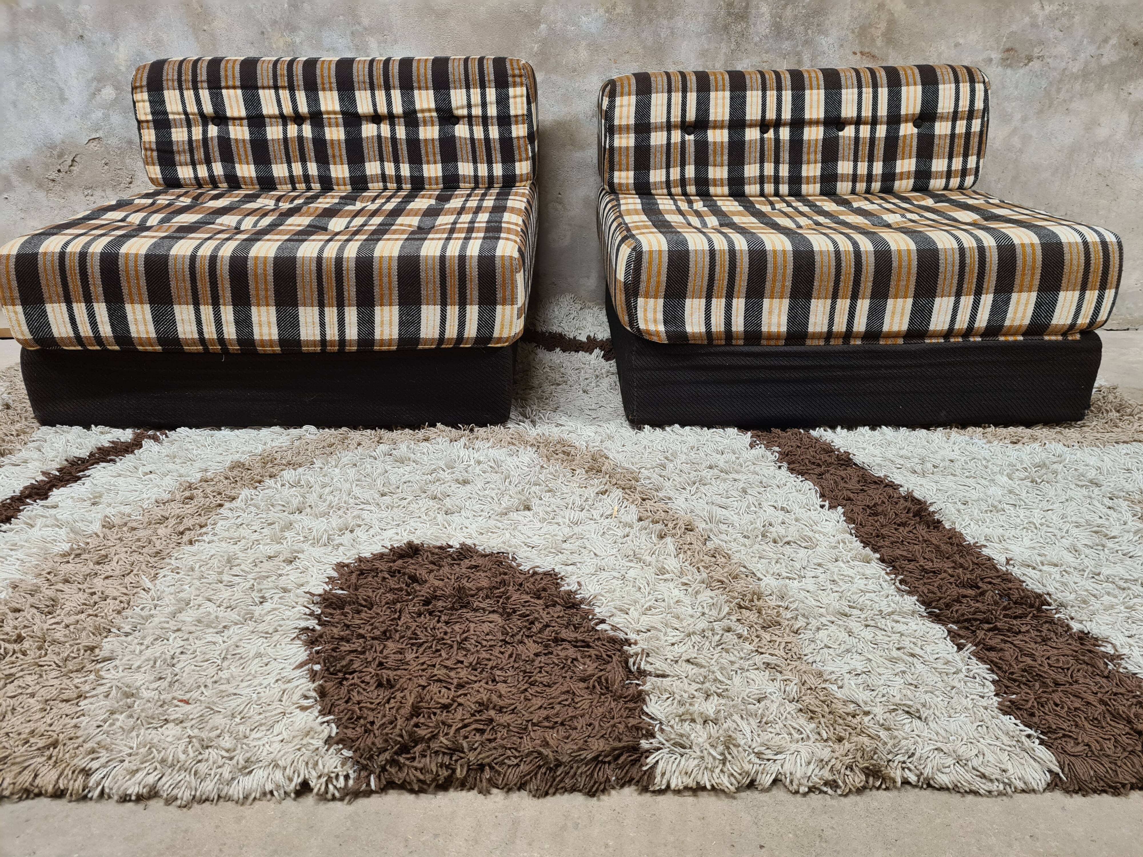 Paire de fauteuil lounge année 70' vintage