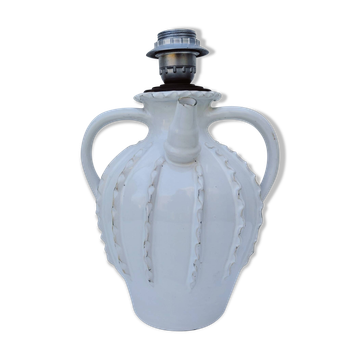 Lamp base, Malicorne jug, Emile Tessier